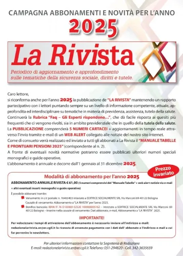 La Rivista abbonamento annuale 2025