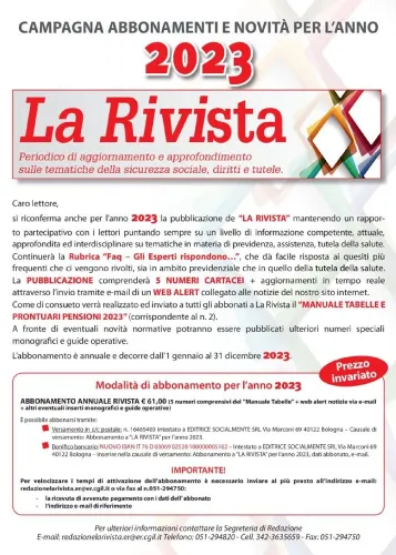 La Rivista abbonamento annuale 2023