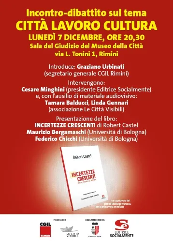 Incontro dibattito sul tema Città Lavoro Cultura